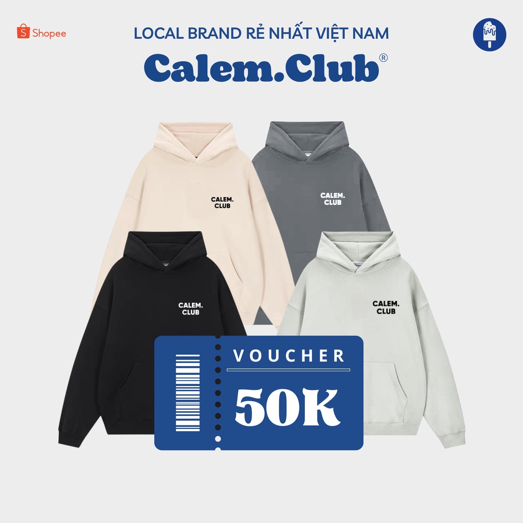 Áo Hoodie CALEM.CLUB Nỉ Bông local brand nam nữ - Áo nỉ Chui đầu Calem.Club form unisex (nhiều màu)