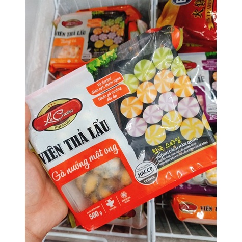 viên thả lẩu gà nướng mật ong Lacusina gói 500g