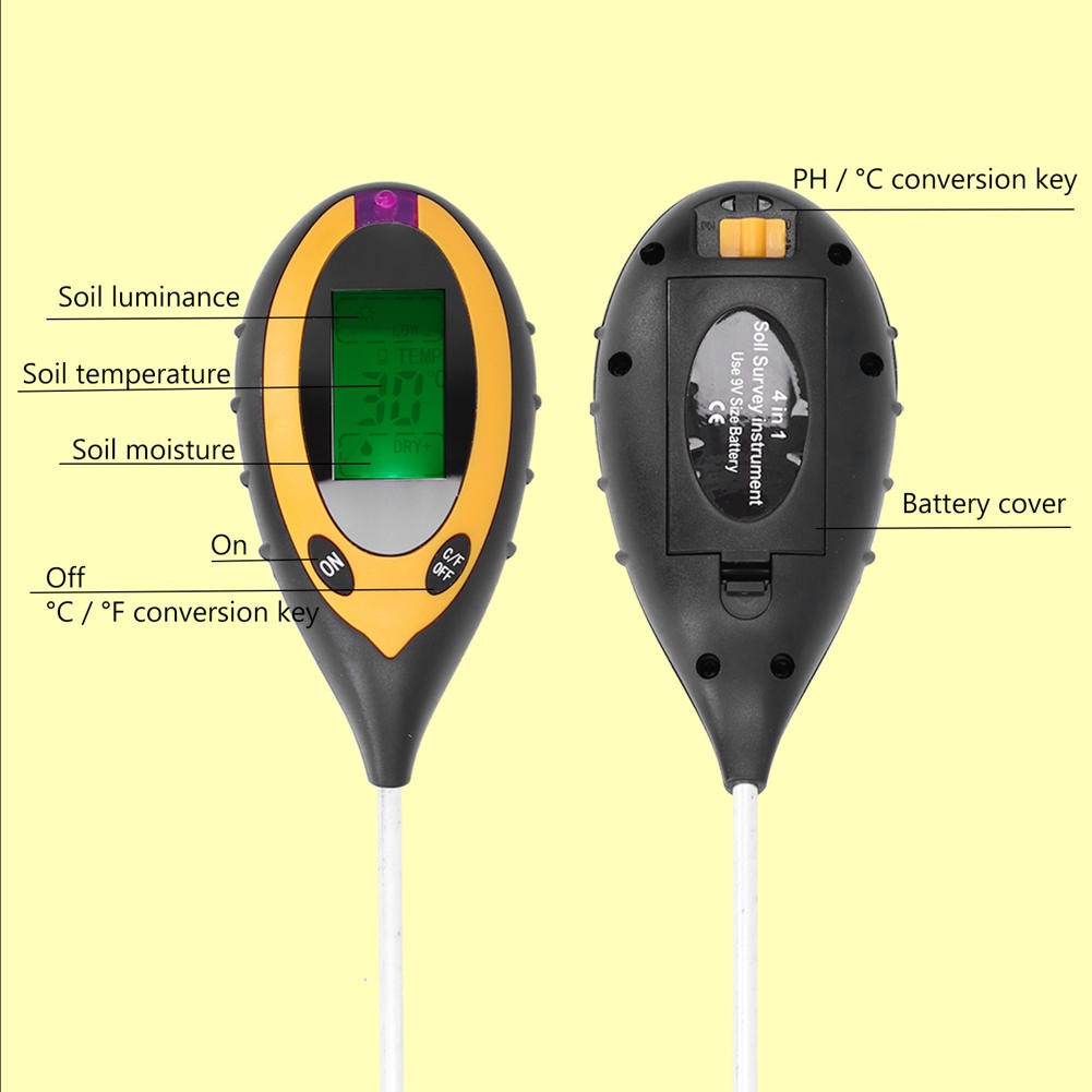 Thiết Bị Kiểm Tra Độ Ẩm Của Đất 4 Trong 1 Đa Năng