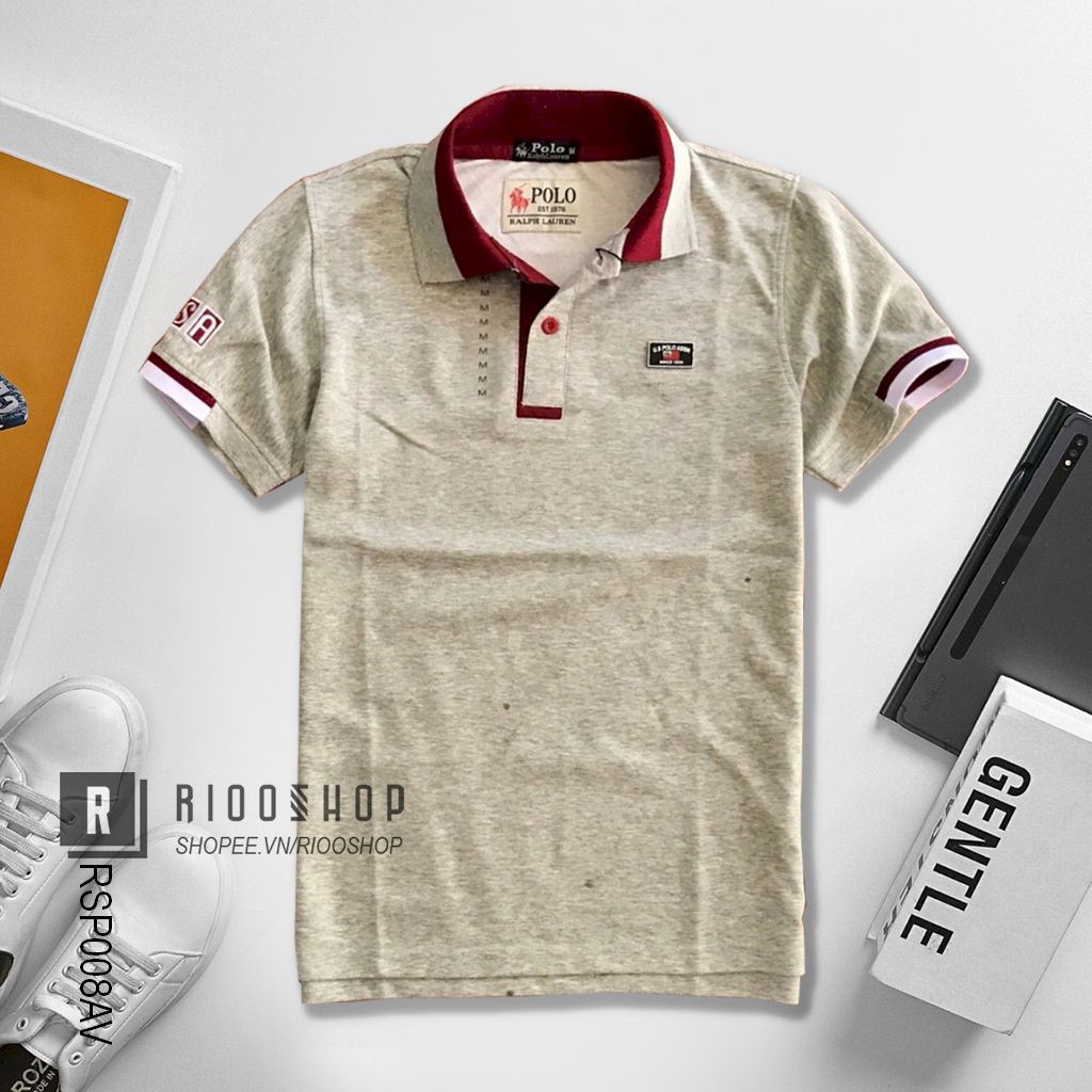 [XẢ KHO] Áo thun nam ngắn tay polo phối viền cao cấp RSP008AV - áo phông nam có cổ Riooshop | BigBuy360 - bigbuy360.vn