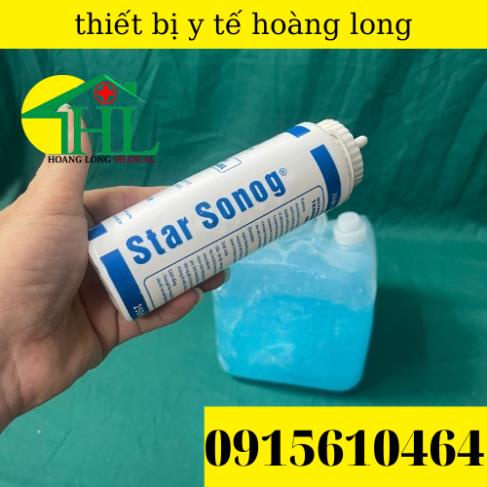 Gel siêu âm star sonong màu xanh can 5 lít