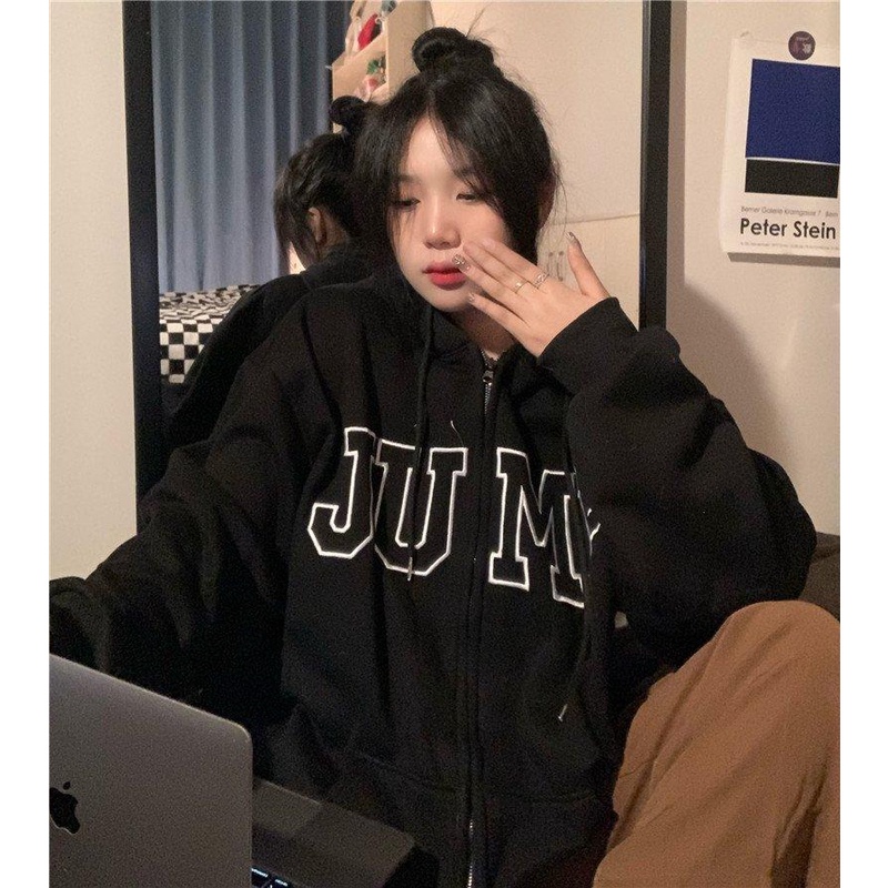 Áo hoodie zip nỉ bông khoác ngoài nam nữ form rộng 2N Unisex JUMP màu đen/xám/xanh