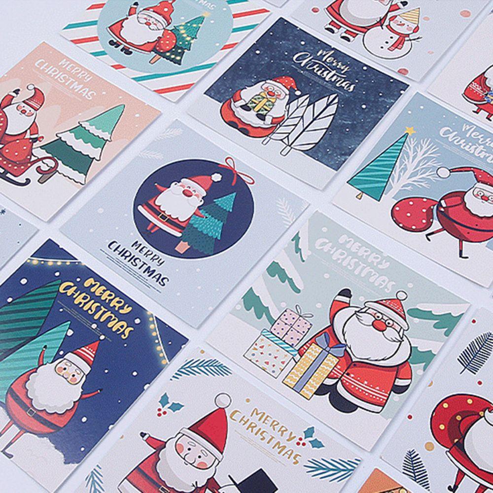 Set 30 Thiệp Chúc Mừng Giáng Sinh Năm Mới / Ông Già Noel Mini Sáng Tạo