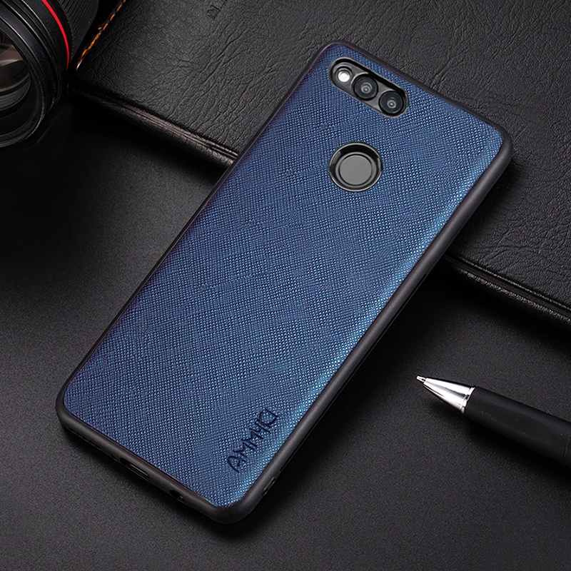 Ốp Điện Thoại Silicone Họa Tiết Đan Chéo Cho Huawei Honor 7X 7C V9 Huawei Enjoy 7S 8 Plus Y7 Y9 2018 P Smart