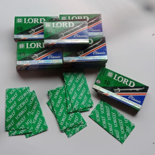 Hộp  lam xanh , có 10 lưỡi