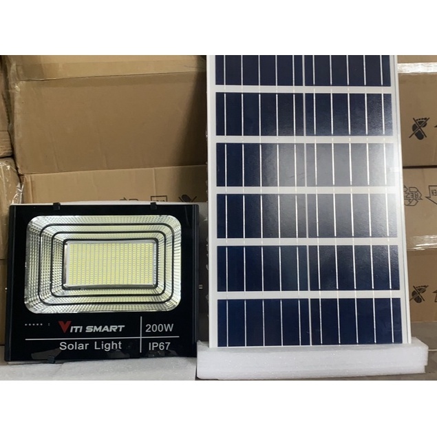 Đèn pha năng lượng mặt trời 200W, Trang trí sân vườn, Bảo hành 2 năm 30 ngày đổi mới, dùng 10 năm không tốn 1Đ tiền điện