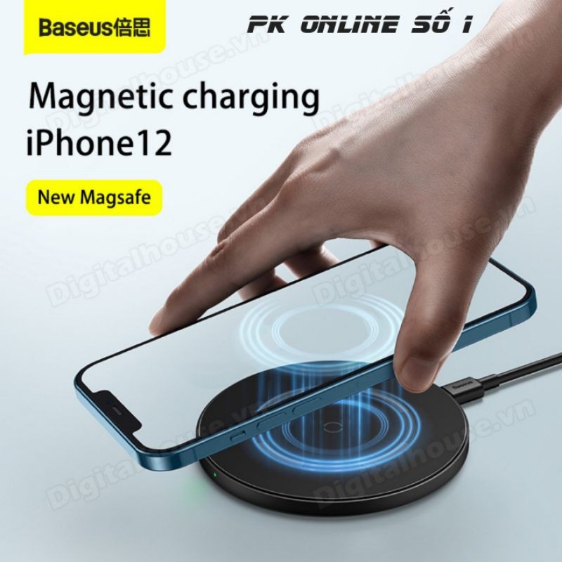 Bộ sạc không dây Baseus Magsafe Sạc nhanh 15W cho iphone 12 Thiết kế tương lai