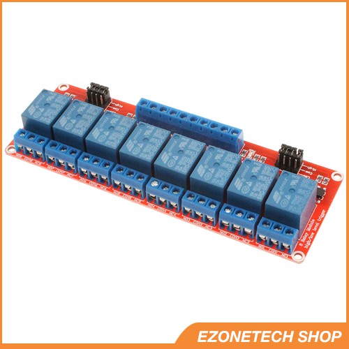 Module Relay 5V 8 Kênh Điều Khiển Ngõ Ra 250VAc/10A/30Vdc/10A Opto Cách Ly