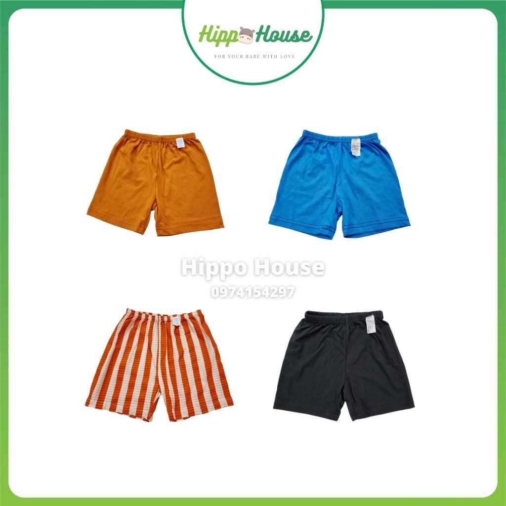 Quần Đùi Quần Lẻ Bé Trai Bé Gái Vải Dư Hàn Chất Cotton Giấy, cotton Organic Size 80, 90, 100,110, 120 Hippo House