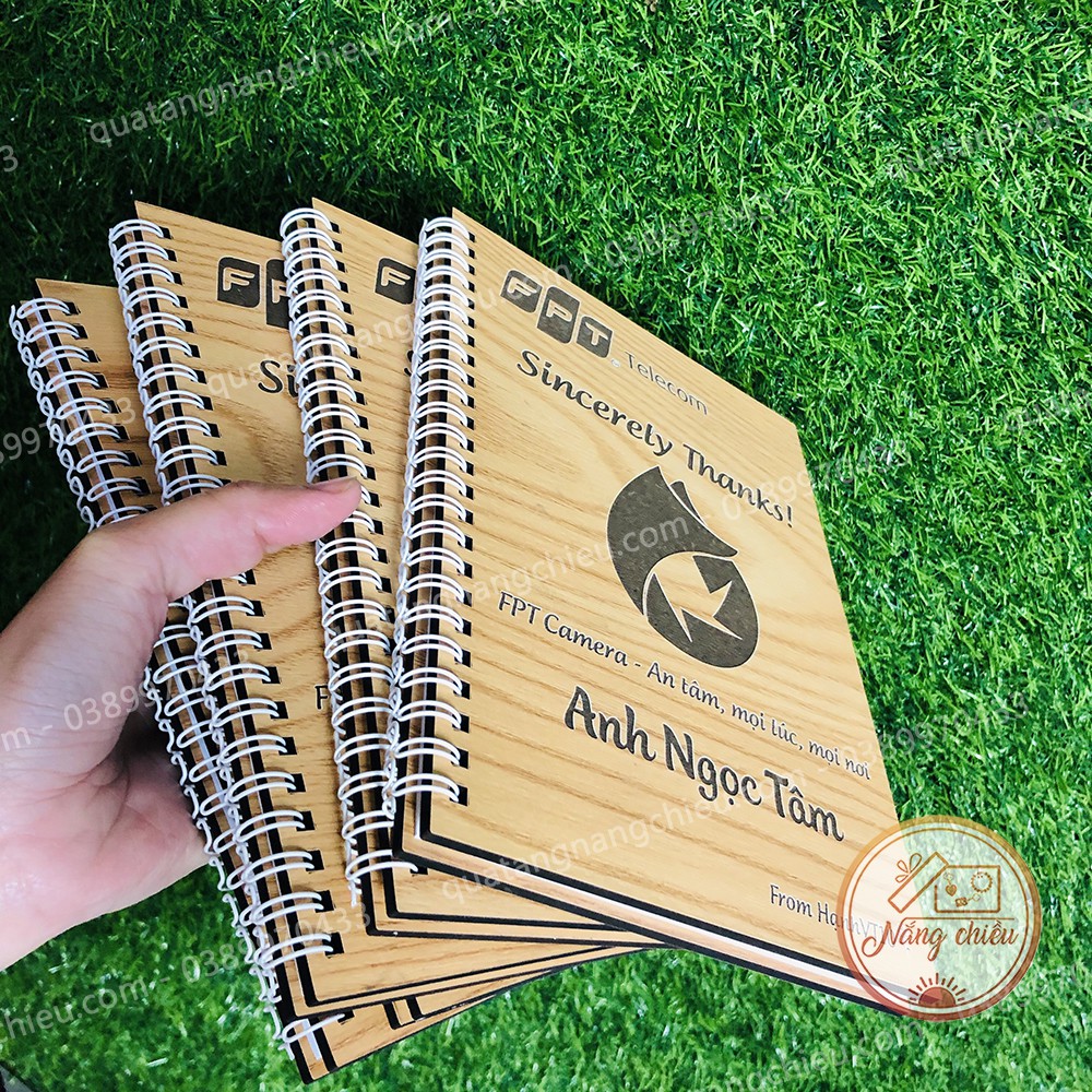 Sổ tay khắc thương hiệu công ty - Quà tặng dành cho khách hàng - Khắc tên theo yêu cầu