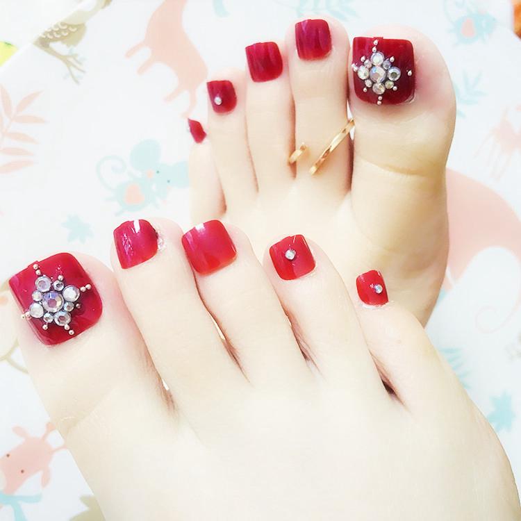 bộ 24 móng chân giả trang trí nghệ thuật