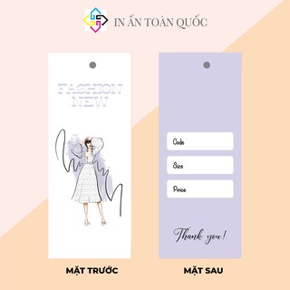 🌸 NHÃN MÁC TAG QUẦN ÁO giúp nâng cao thương hiệu quần áo - Giấy bìa cứng sang trọng 100 cái mẫu 03