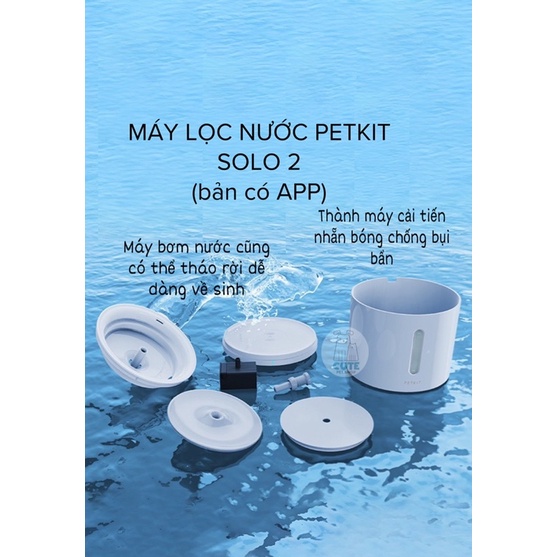 Máy lọc nước Petkit Solo2 thế hệ mới kết nối với APP