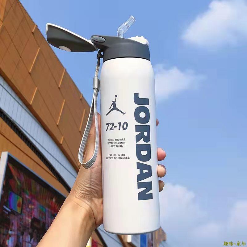 Bình Nước Giữ Nhiệt Có Ống Hút Chống Sốc Phong Cách Nhật Bản