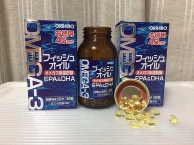 Viên dầu cá omega 3 orihiro fish oil Nhật Bản, dầu cá omega 3 orihiro Nhật Bản