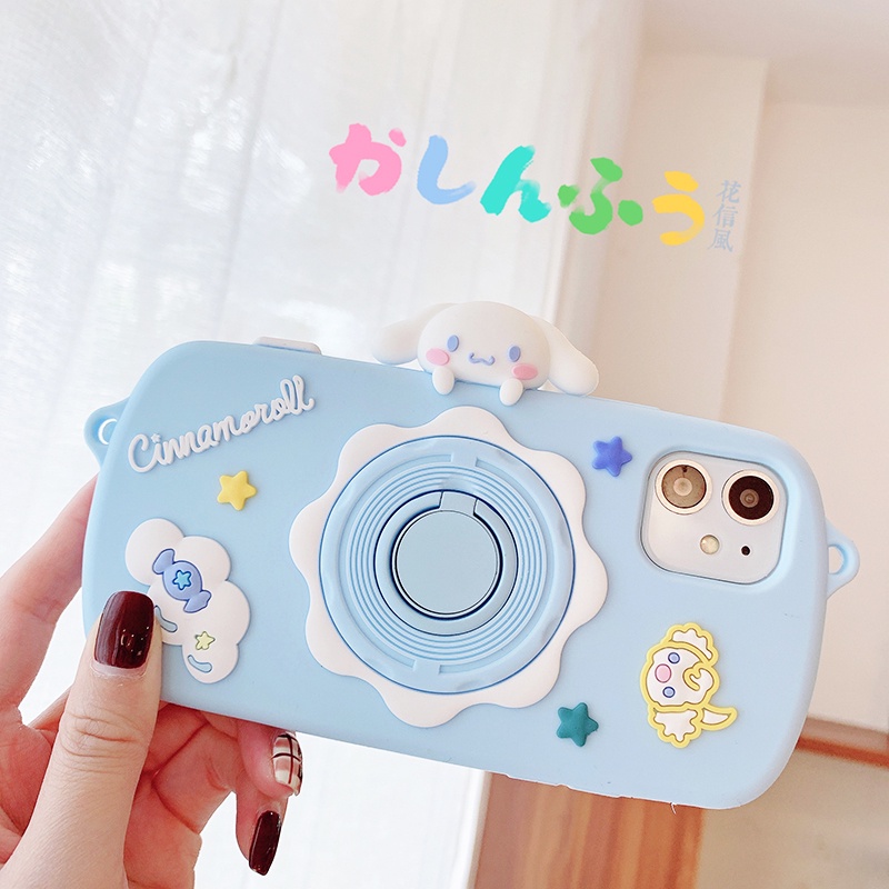 Ốp Điện Thoại Silicon Mềm Chống Sốc Hình Chú Chó Cinnamoroll 3D Cho iPhone 13 12 11 Pro Max XR XS Max X 7 8 6 6s Plus