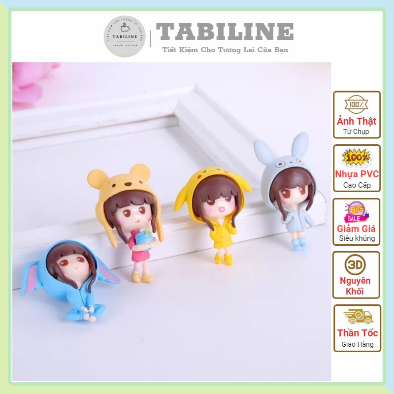 Móc khoá hình 3d cute cô gái dễ thương TABILINE nhựa PVC mềm cao cấp MK02