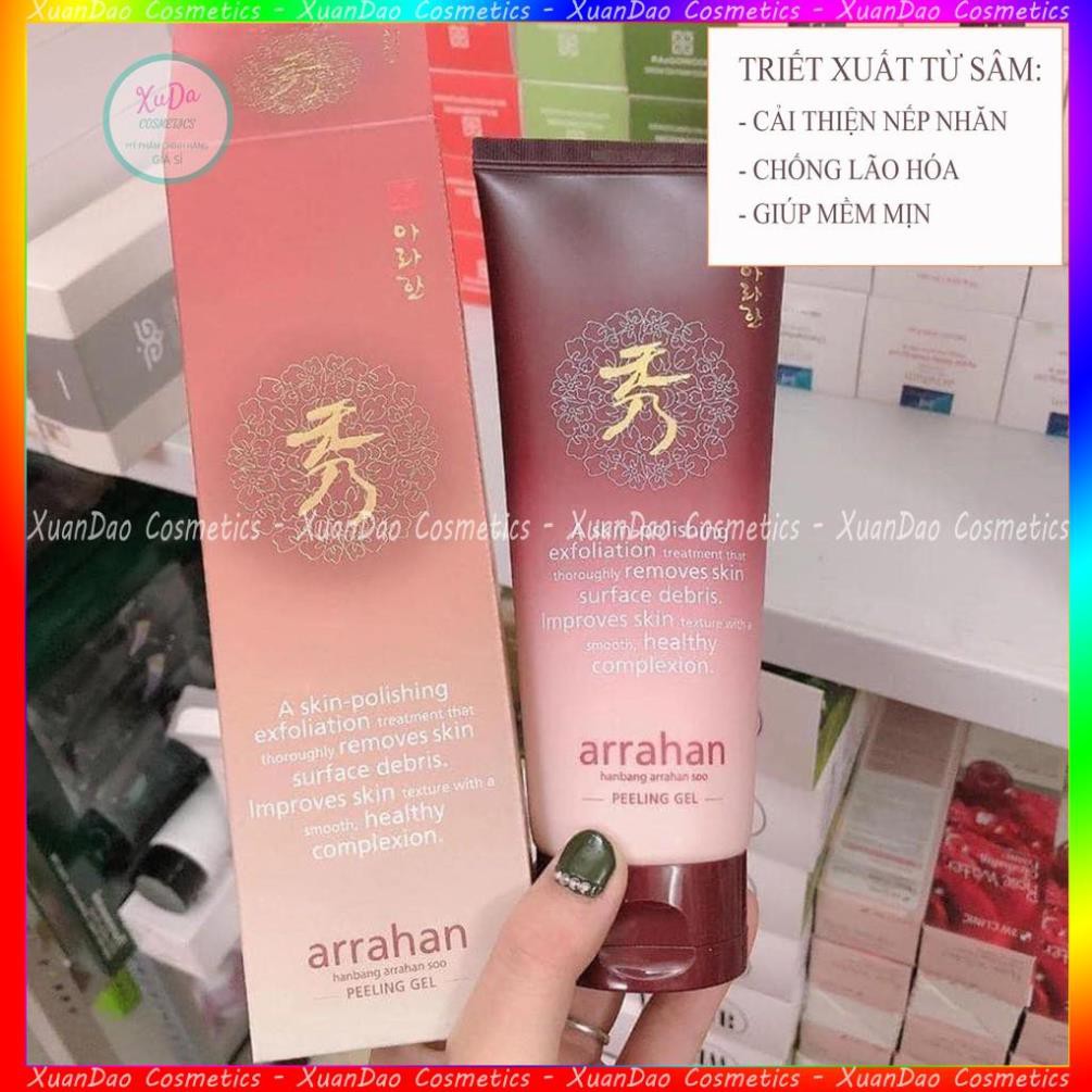 Tẩy da chết  Arrahan, tẩy tế bào chết da mặt hàn quốc từ hoa quả, thảo dược làm trắng sáng da 180ml