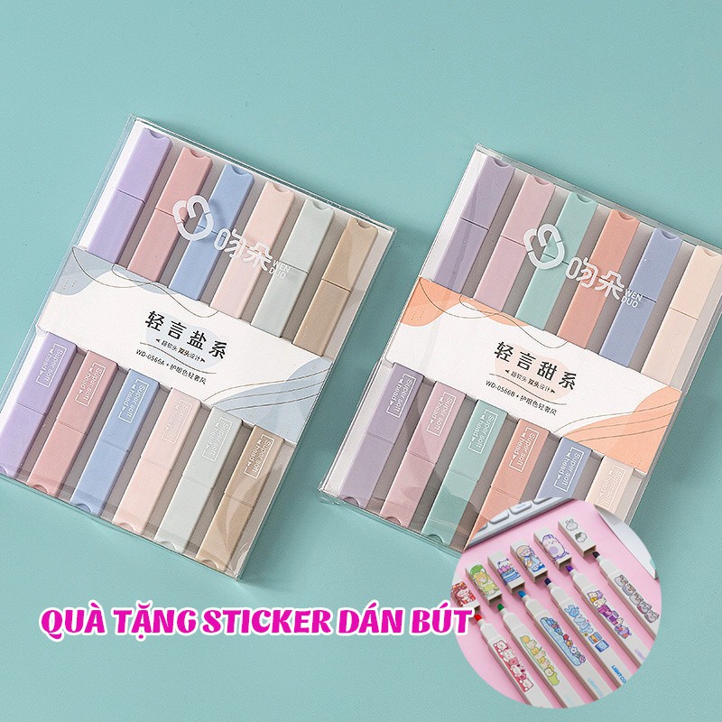 Bút đánh dấu Highlight Pastel dạ quang siêu xinh cute tiện lợi MC92