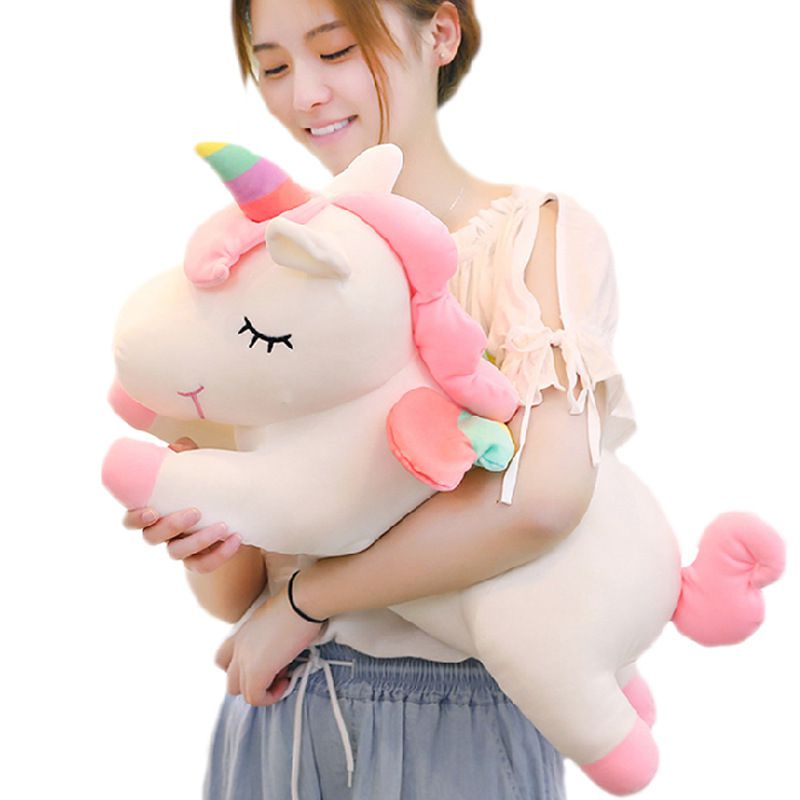 Cute Rainbow Unicorn Stuff Toys Stuffed Doll Plush Pillow Cushion Kids Grils Birthday Gifts
