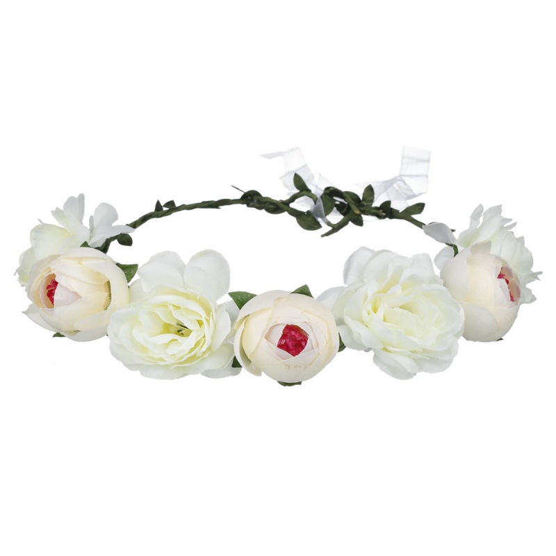 Vòng hoa hồng giả đội đầu dành cho cô dâu ngày cưới
