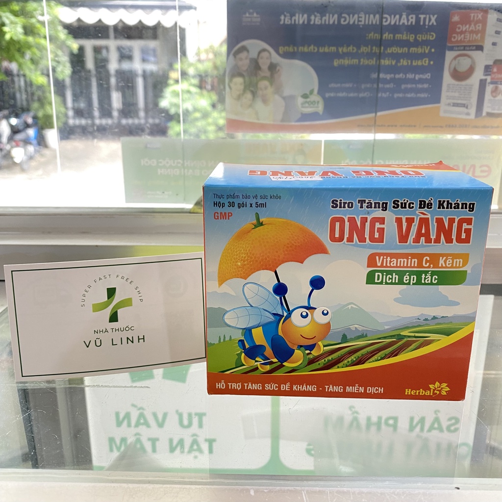 Siro Tăng Sức Đề Kháng Ong Vàng  bổ sung vitamin C, nâng cao sức đề kháng