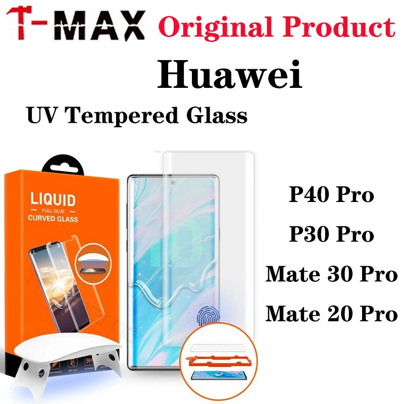 TMAX Kính cường lực Full Màn keo T-MAX UV dành cho Huawei P60 P50 P40 P30 Mate 60 50 40 30 20  Pro + 5G