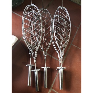 Vỉ kẹp nướng cá inox có trục quay răng