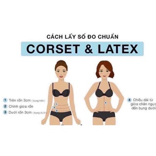 Đai nịt bụng, latex corset chuẩn