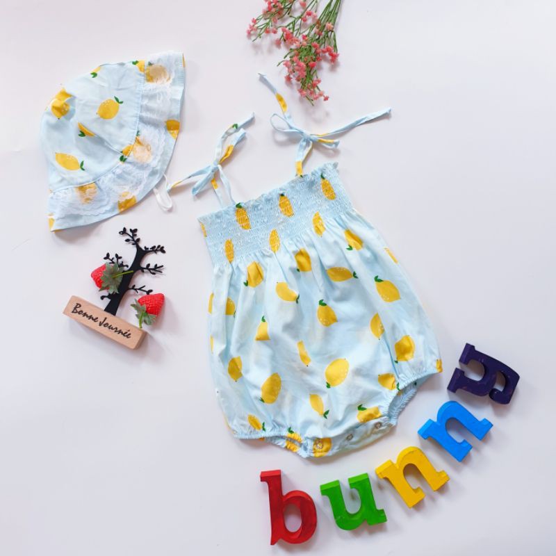 Bunnybaby - Bộ áo liền quần cho bé gái 5-13kg bao gồm tuban