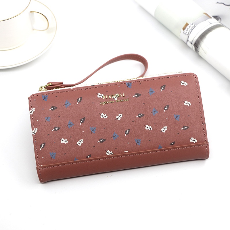 Ví Dài Nữ Có Khóa Kéo Thời Trang Giá Đỡ