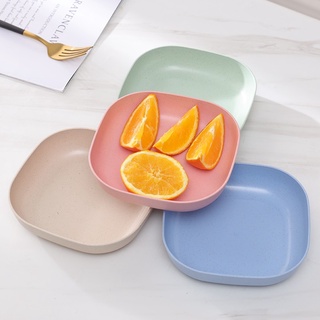 [ComBo] 8 Bát Đĩa Lúa Mạch Vuông Màu PASTAL Siêu Xinh . CAA!