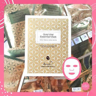 [1 hộp 10 cái] Mặt nạ vàng Skinapple Gold Vital Essential Mask bổ sung collagen giảm nhăn Da [Auth Hàn]
