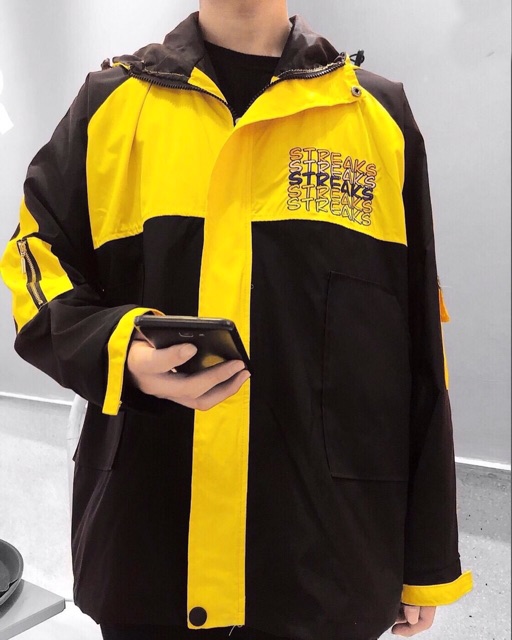 JACKER Dù STREAKS Vàng Pha Đen Hàng Unisex Đẹp - Kèm Ảnh Thật Video | BigBuy360 - bigbuy360.vn