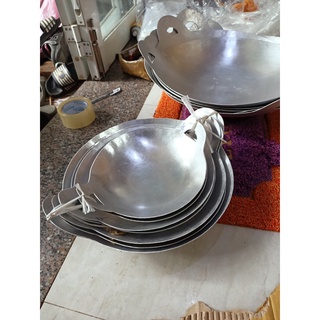 CHẢO NHÔM MÁY BAY DÀY size: 24cm - 28cm - 33cm - 37cm - 41cm. Chất liệu Nhôm không bị ra ten, chống dính tốt