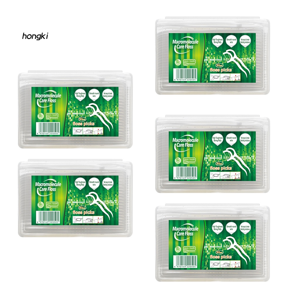 Set 1 / 5 Hộp 50 Tăm Chỉ Nha Khoa Chất Lượng Cao