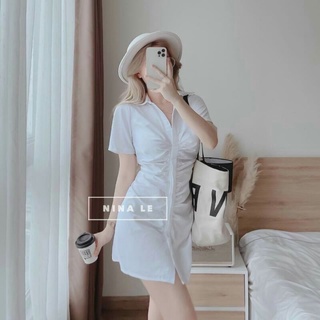 ĐẦM SƠ MI BIG SIZE NHÚN EO DẠO PHỐ, ĐI BIỂN