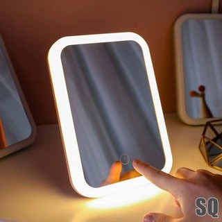Gương Trang Điểm Ba Tông Tích Hợp Đèn Led Có Thể Sạc Lại Tiện Dụng Cho Nữ