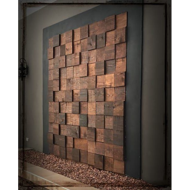 Khối gỗ vuông - Khối gỗ lập phương 5cm - loại gỗ mộc- Combo trang trí phòng ngủ/ tranh gỗ