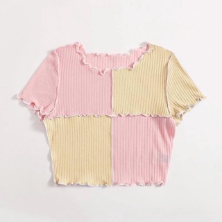 Áo thun gân màu pastel #S31