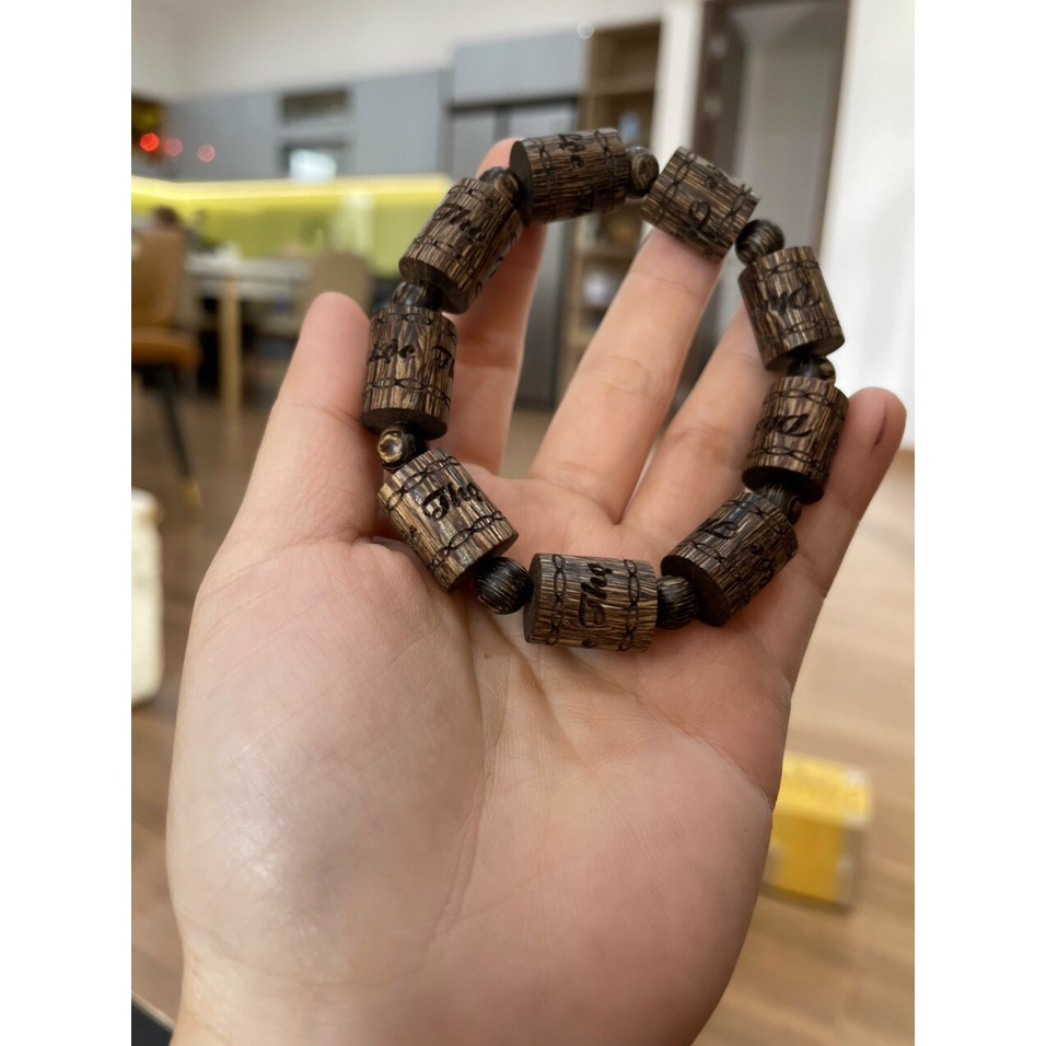 Vòng Trầm Hương Sánh Chìm Khắc Laze - Trầm Hương Nam Sánh Chìm - Khắc Laze