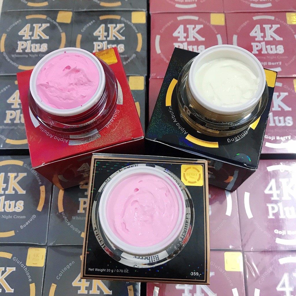 KEM FACE 4K PLUS THÁI LAN CHÍNH HÃNG - 4K PLUS ĐEN - 4K PLUS ĐỎ - 4K PLUS BERRY