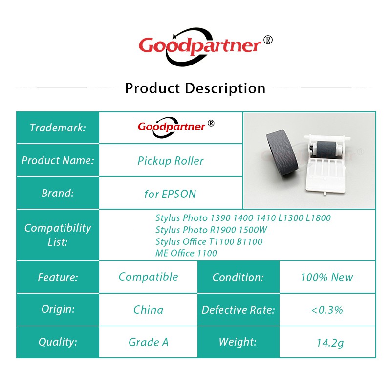 Bộ Dụng Cụ Sửa Chữa Chuyên Dụng Dành Cho Xe Hơi 1X / 11 1517053 1529149 Con Lăn Pickup Chuyên Dụng Cho EPSON Stylus Office T1100 B1100 Photo 1390 1400 1410 L1300 L1800 R1900