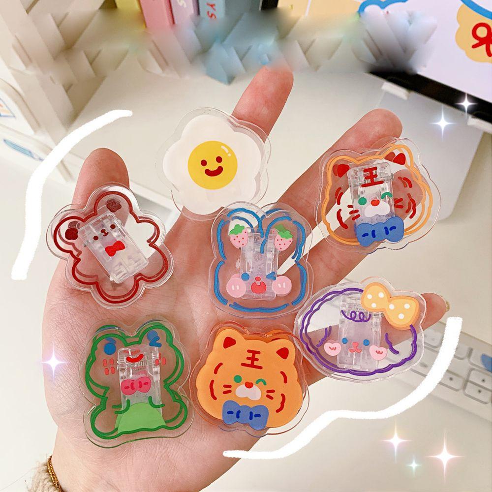 Mmluck Kẹp Giấy Đánh Dấu Trang Sách Trường Học Trong Suốt In Chữ Kawaii
