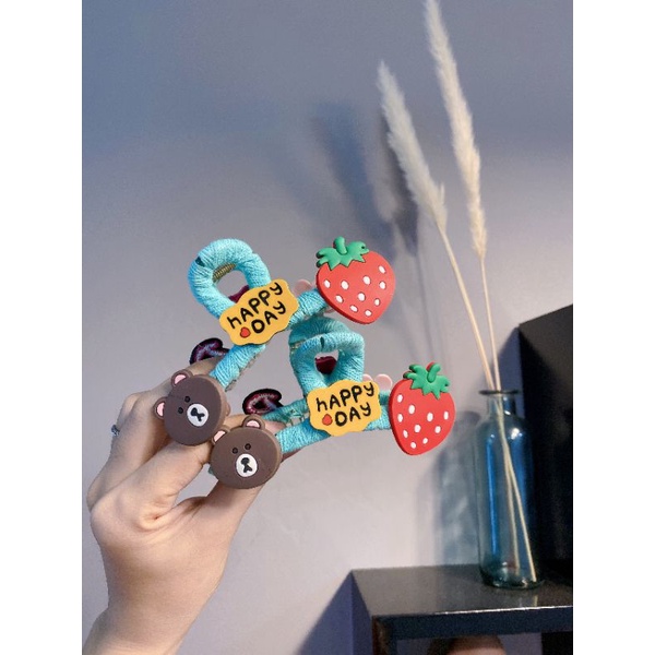 Kẹp tóc càng cua họa tiết thỏ tím Stella phong cách hàn quốc