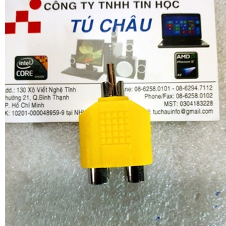 Đầu 3.5 ly ra 2 av / đầu nối dây 3.5 ly - đoạn ngắn