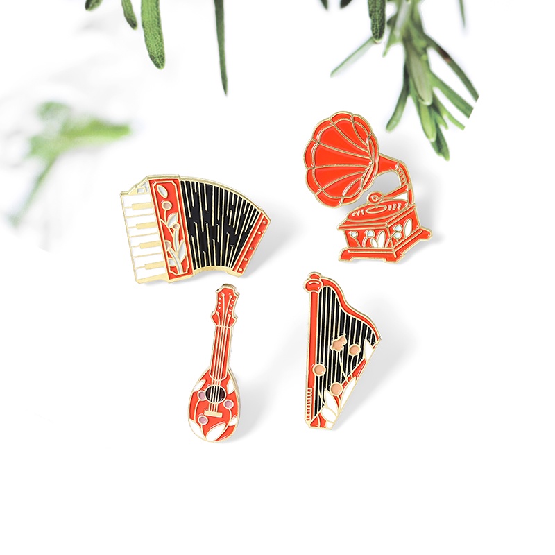 Huy hiệu cài áo hình nhạc cụ cổ điển