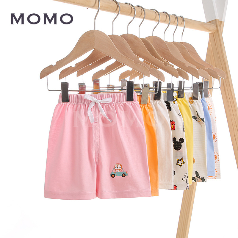 Quần Short Vải Cotton Màu Trơn Thời Trang Mùa Hè Cho Bé 1-7 Tuổi