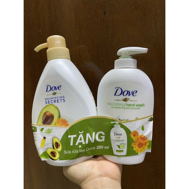 Sữa Tắm Dove Căng bóng tươi mới 530g🎁 Tặng kèm Sữa rửa tay Dove 250ml