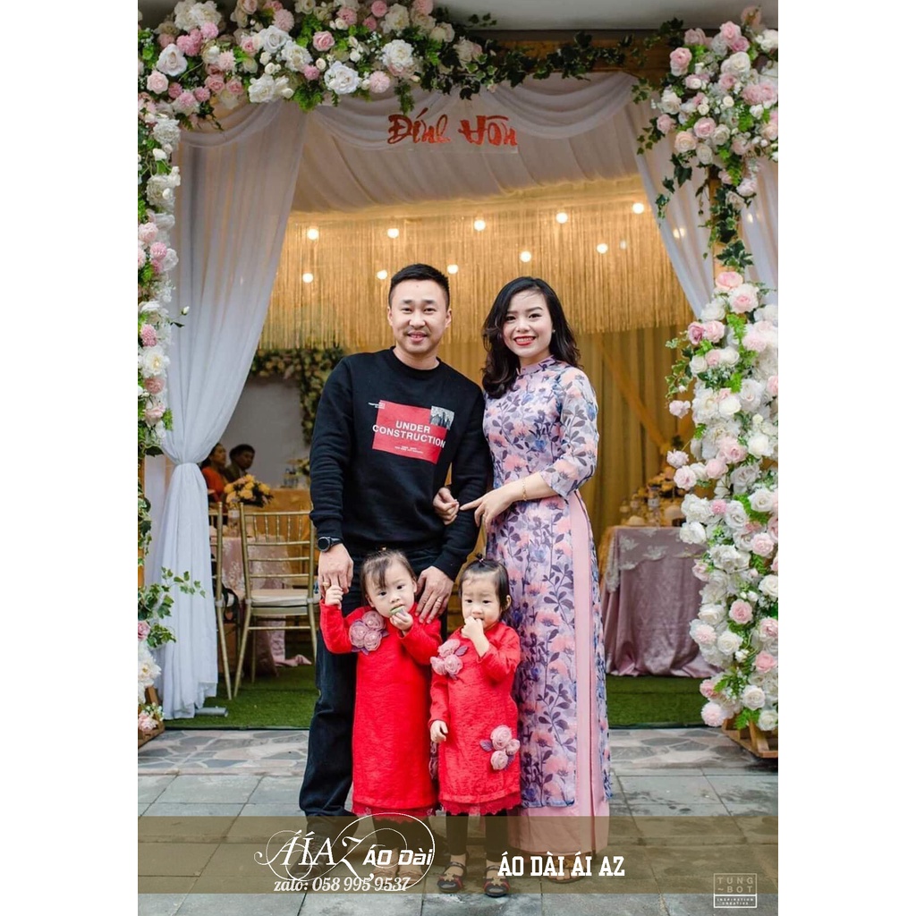 Áo Dài Hoa Nhí Cách Tân Nữ HT07